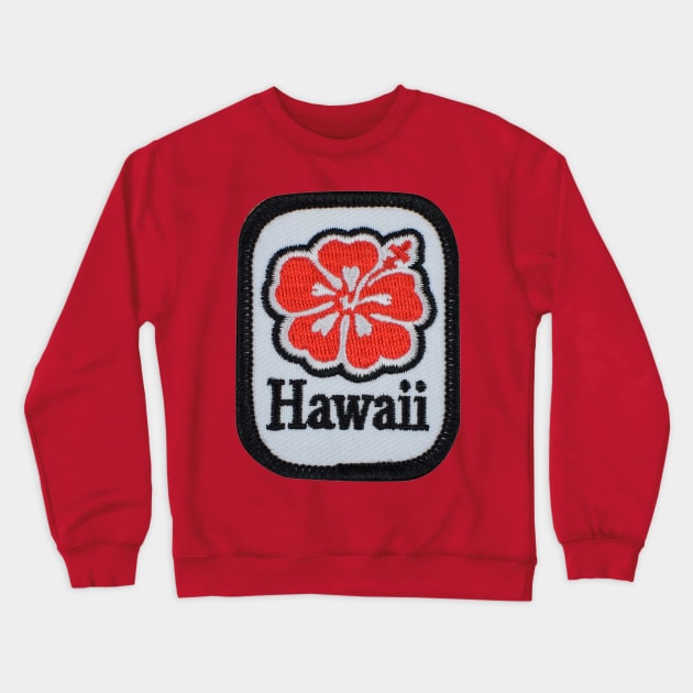 Hawaii Hibiscus Patch Crewneck Sweatshirt by HaleiwaNorthShoreSign